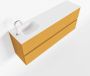 Mondiaz ADA Toiletmeubel 120x30x50cm met 1 kraangaten 2 lades ocher mat Wastafel Lex links Solid Surface Wit FK75341879 - Thumbnail 1