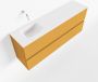 Mondiaz ADA Toiletmeubel 120x30x50cm met 0 kraangaten 2 lades ocher mat Wastafel Lex links Solid Surface Wit FK75341880 - Thumbnail 1