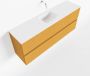 Mondiaz ADA Toiletmeubel 120x30x50cm met 0 kraangaten 2 lades ocher mat Wastafel Lex midden Solid Surface Wit FK75341878 - Thumbnail 1