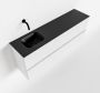 Mondiaz ADA Toiletmeubel 120x30x50cm met 0 kraangaten 2 lades talc mat Wastafel Lex links Solid Surface Zwart FK75342083 - Thumbnail 1