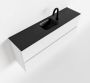 Mondiaz ADA Toiletmeubel 120x30x50cm met 1 kraangaten 2 lades talc mat Wastafel Lex midden Solid Surface Zwart FK75342080 - Thumbnail 1