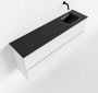 Mondiaz ADA Toiletmeubel 120x30x50cm met 0 kraangaten 2 lades talc mat Wastafel Lex rechts Solid Surface Zwart FK75342085 - Thumbnail 1