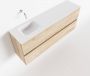 Mondiaz ADA Toiletmeubel 120x30x50cm met 0 kraangaten 2 lades washed oak mat Wastafel Lex links Solid Surface Wit FK75341996 - Thumbnail 1