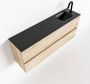 Mondiaz ADA Toiletmeubel 120x30x50cm met 1 kraangaten 2 lades washed oak mat Wastafel Lex rechts Solid Surface Zwart FK75342345 - Thumbnail 1