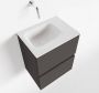 Mondiaz ADA Toiletmeubel 40x30x50cm met 0 kraangaten 2 lades dark grey mat Wastafel Lex rechts Solid Surface Wit FK75341771 - Thumbnail 1