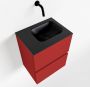 Mondiaz ADA Toiletmeubel 40x30x50cm met 0 kraangaten 2 lades fire mat Wastafel Lex links Solid Surface Zwart FK75342233 - Thumbnail 1