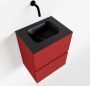 Mondiaz ADA Toiletmeubel 40x30x50cm met 0 kraangaten 2 lades fire mat Wastafel Lex midden Solid Surface Zwart FK75342231 - Thumbnail 1