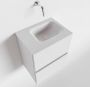 Mondiaz ADA Toiletmeubel 40x30x50cm met 0 kraangaten 2 lades talc mat Wastafel Lex links Solid Surface Wit FK75341711 - Thumbnail 1