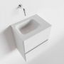 Mondiaz ADA Toiletmeubel 40x30x50cm 0 kraangaten 2 lades talc mat wasbak rechts Solid surface Wit FK75341713 - Thumbnail 1