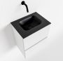 Mondiaz ADA Toiletmeubel 40x30x50cm met 0 kraangaten 2 lades talc mat Wastafel Lex midden Solid Surface Zwart FK75342057 - Thumbnail 1