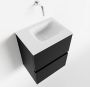 Mondiaz ADA Toiletmeubel 40x30x50cm met 0 kraangaten 2 lades urban mat Wastafel Lex links Solid Surface Wit FK75341740 - Thumbnail 1
