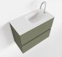 Mondiaz ADA Toiletmeubel 60x30x50cm met 1 kraangaten 2 lades army mat Wastafel Lex rechts Solid Surface Wit FK75341834 - Thumbnail 1