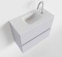 Mondiaz ADA Toiletmeubel 60x30x50cm met 1 kraangaten 2 lades cale mat Wastafel Lex midden Solid Surface Wit FK75341946 - Thumbnail 1