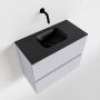 Mondiaz ADA Toiletmeubel 60x30x50cm met 0 kraangaten 2 lades cale mat Wastafel Lex midden Solid Surface Zwart FK75342295 - Thumbnail 1
