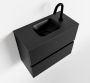 Mondiaz ADA Toiletmeubel 60x30x50cm 1 kraangat 2 lades urban mat wasbak midden Solid surface Zwart FK75342091 - Thumbnail 1