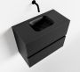 Mondiaz ADA Toiletmeubel 60x30x50cm met 0 kraangaten 2 lades urban mat Wastafel Lex midden Solid Surface Zwart FK75342092 - Thumbnail 1