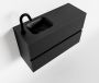 Mondiaz ADA Toiletmeubel 80x30x50cm met 1 kraangaten 2 lades urban mat Wastafel Lex links Solid Surface Zwart FK75342099 - Thumbnail 1