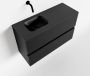 Mondiaz ADA Toiletmeubel 80x30x50cm met 0 kraangaten 2 lades urban mat Wastafel Lex links Solid Surface Zwart FK75342100 - Thumbnail 1