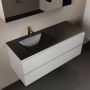 Mondiaz AIVY 120cm badmeubel Talc wastafel Urban solid surface links 1 kraangat met spiegelkast (AI-351631URBAN-SI AI-M120TALI AI-C120TAMI) - Thumbnail 1