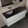 Mondiaz AIVY 120cm badmeubel Talc wastafel Urban solid surface links zonder kraangat met spiegelkast (AI-351631URBAN-NO AI-M120TALI AI-C120TAMI) - Thumbnail 1