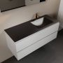 Mondiaz AIVY 120cm badmeubel Talc wastafel Urban solid surface rechts 1 kraangat met spiegel (AI-351641URBAN-SI AI-M120TARE AI-S120X72) - Thumbnail 1