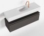 Mondiaz ANDOR Toiletmeubel 100x30x30cm met 1 kraangaten 1 lades dark grey mat Wastafel Lex midden Solid Surface Wit FK75343176 - Thumbnail 1