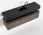 Mondiaz ANDOR Toiletmeubel 120x30x30cm met 1 kraangaten 1 lades dark brown mat Wastafel Lex midden Solid Surface Zwart FK75343762 - Thumbnail 1
