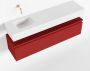 Mondiaz ANDOR Toiletmeubel 120x30x30cm met 0 kraangaten 1 lades fire mat Wastafel Lex links Solid Surface Wit FK75343301 - Thumbnail 1