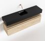 Mondiaz ANDOR Toiletmeubel 120x30x30cm met 0 kraangaten 1 lades washed oak mat Wastafel Lex midden Solid Surface Zwart FK75343734 - Thumbnail 1
