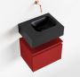 Mondiaz ANDOR Toiletmeubel 40x30x30cm met 0 kraangaten 1 lades fire mat Wastafel Lex rechts Solid Surface Zwart FK75343627 - Thumbnail 1