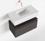 Mondiaz ANDOR Toiletmeubel 60x30x30cm met 0 kraangaten 1 lades dark grey mat Wastafel Lex midden Solid Surface Wit FK75343165 - Thumbnail 1