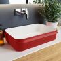 Mondiaz Arvo waskom 55x38x13cm rechthoek opbouw Solid Surface Fire Talc M80179FireTalc - Thumbnail 1