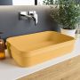 Mondiaz Arvo waskom 55x38x13cm rechthoek opbouw Solid Surface Ocher Ocher M80179OcherOcher - Thumbnail 1