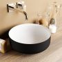 Mondiaz Coss Waskom 36x36x13cm rond opbouw Solid surface Urban Talc M49901UrbanTalc - Thumbnail 1