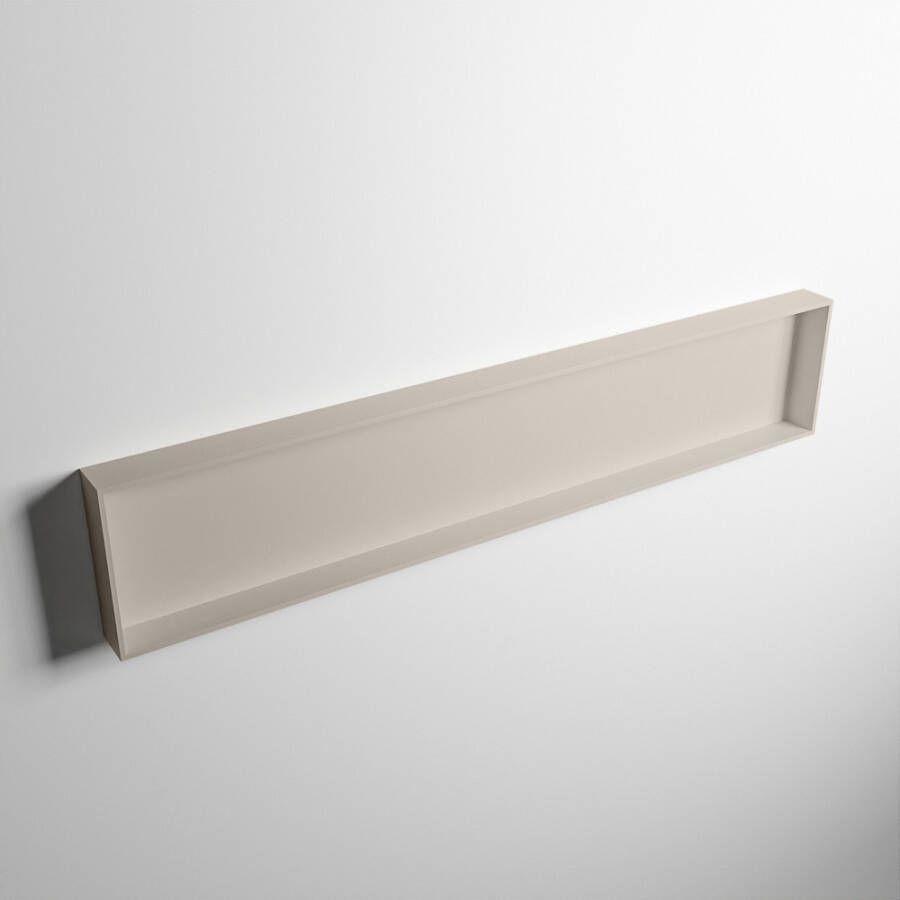 Mondiaz EASY Nis 149 5x29 5cm in solid surface kleur Linen | Linen. 1 vak geschikt voor in- of opbouw
