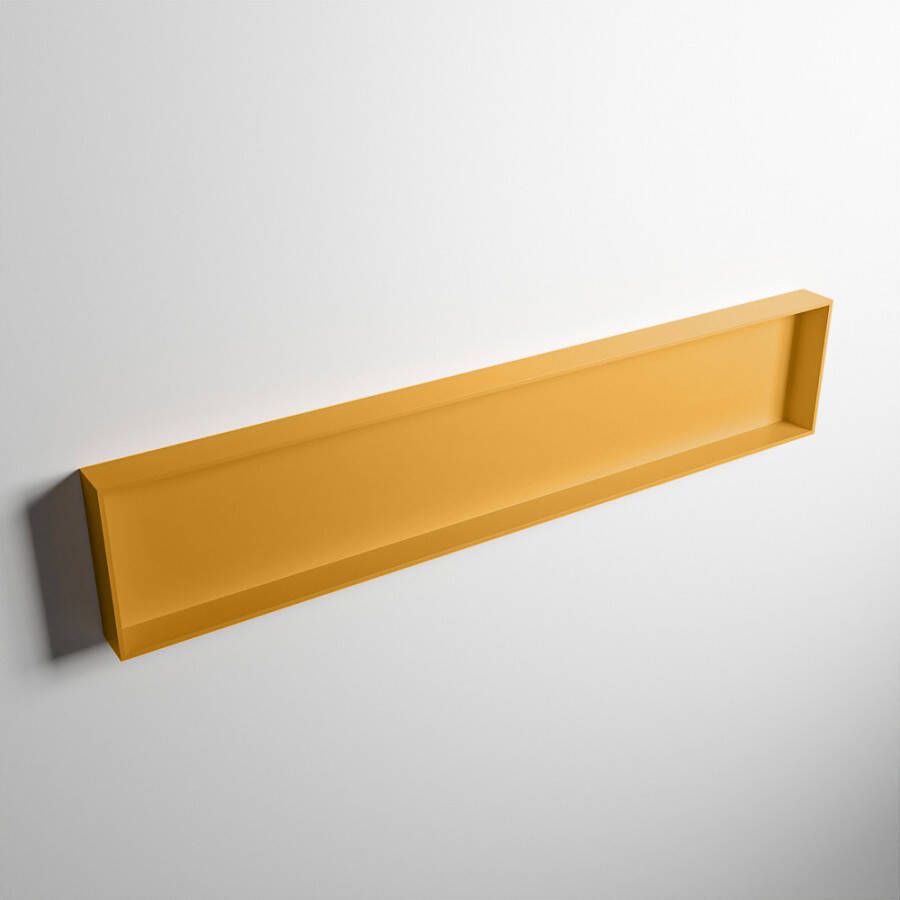 Mondiaz Easy nis 29.5x149.5x8cm voor Inbouw opbouw 1 open vak Solid surface Ocher Ocher M80027Ocher Ocher