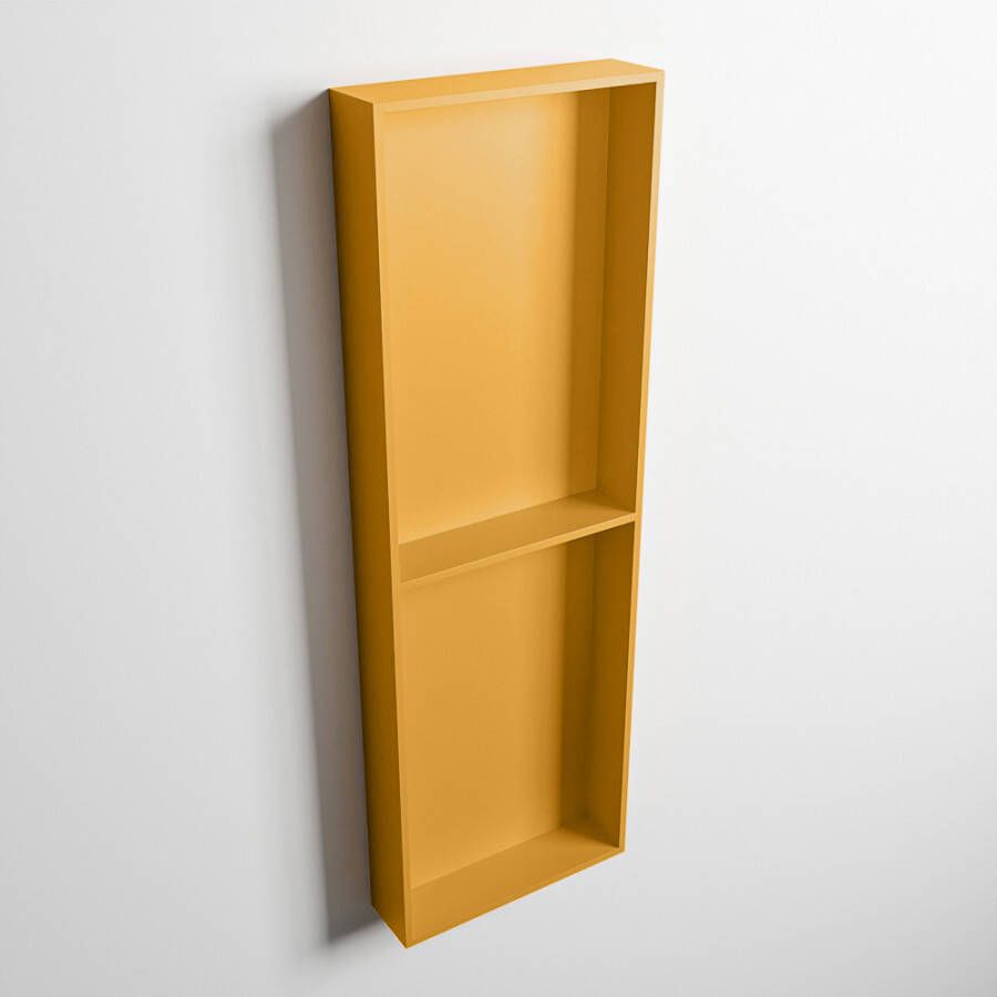 Mondiaz Easy nis 29.5x149.5x8cm voor Inbouw opbouw 2 open vakken Solid surface Ocher Ocher M80041Ocher Ocher