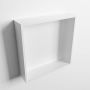 Mondiaz EASY Nis 29 5x29 5cm in solid surface kleur Talc | Talc. 1 vak geschikt voor in- of opbouw - Thumbnail 1