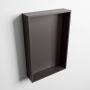 Mondiaz Easy nis 29.5x44.5x8cm voor Inbouw opbouw 1 open vak Solid surface DarkGrey DarkGrey M80015DarkGrey DarkGrey - Thumbnail 1