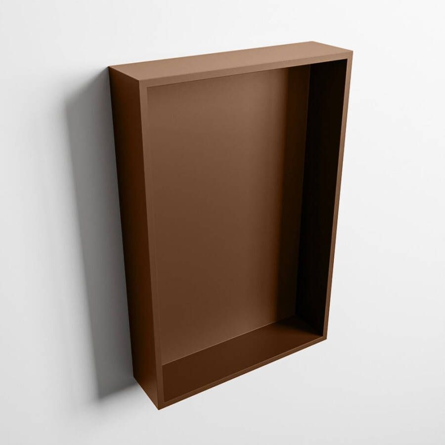 Mondiaz Easy nis 29.5x44.5x8cm voor Inbouw opbouw 1 open vak Solid surface Rust Rust M80015Rust Rust