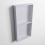 Mondiaz Easy nis 29.5x59.5x8cm voor Inbouw opbouw 2 open vakken Solid surface Cale Cale M80031Cale Cale - Thumbnail 1