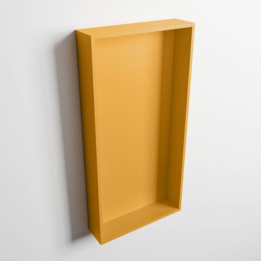 Mondiaz Easy nis 29.5x59.5x8cm voor Inbouw opbouw 1 open vak Solid surface Ocher Ocher M80019Ocher Ocher