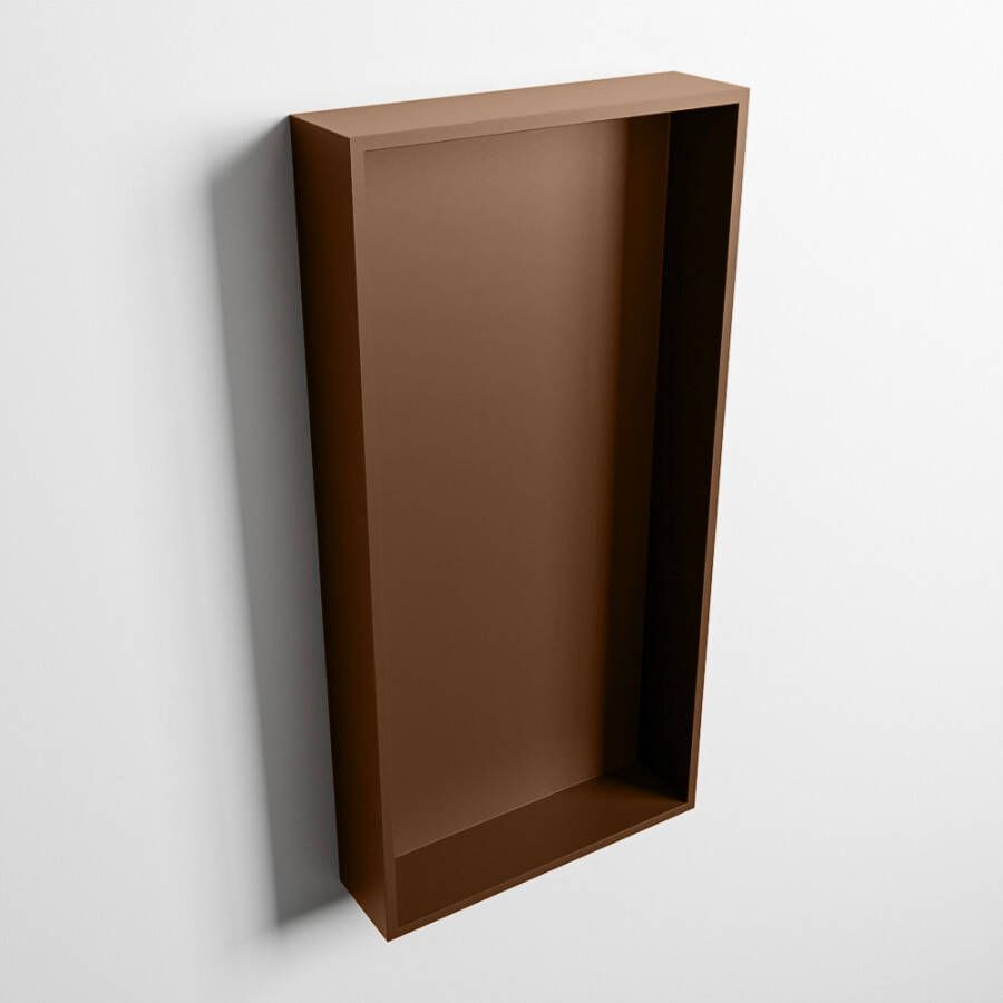 Mondiaz Easy nis 29.5x59.5x8cm voor Inbouw opbouw 1 open vak Solid surface Rust Rust M80019Rust Rust