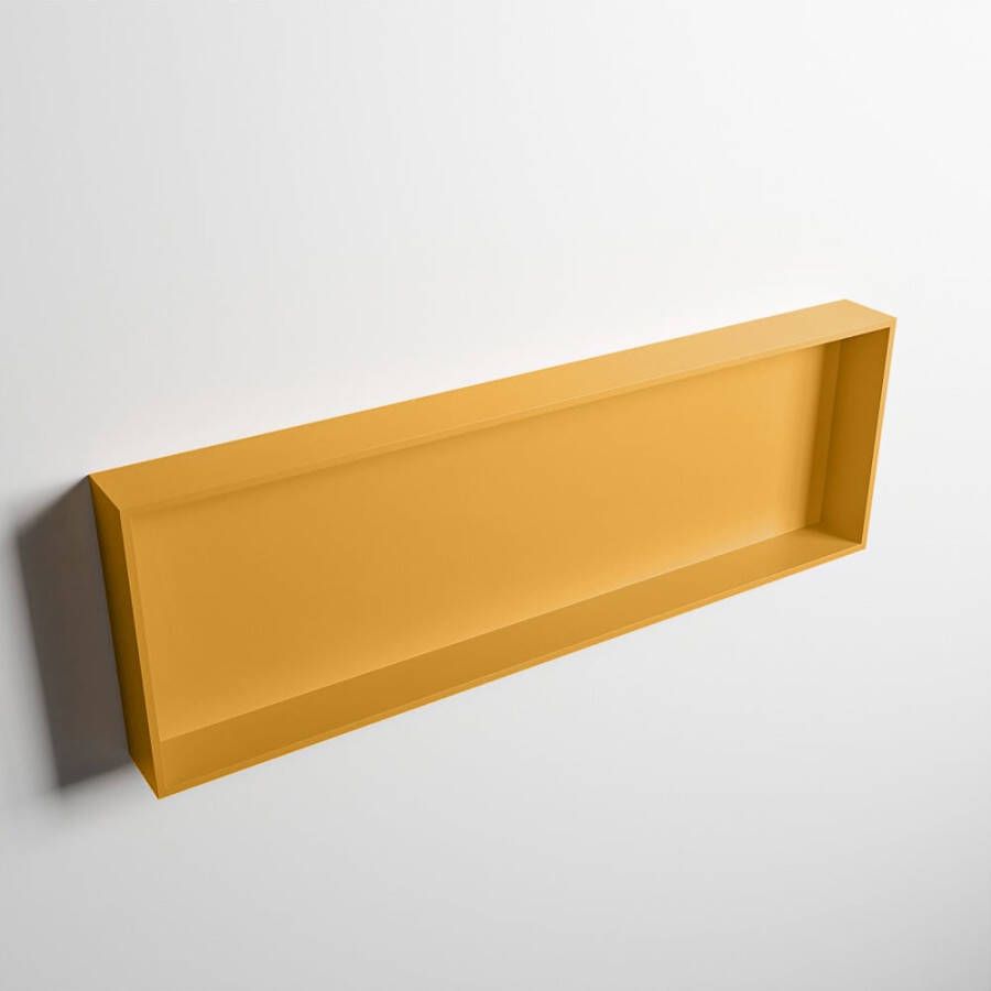 Mondiaz EASY Nis 89 5x29 5cm in solid surface kleur Ocher | Ocher. 1 vak geschikt voor in- of opbouw