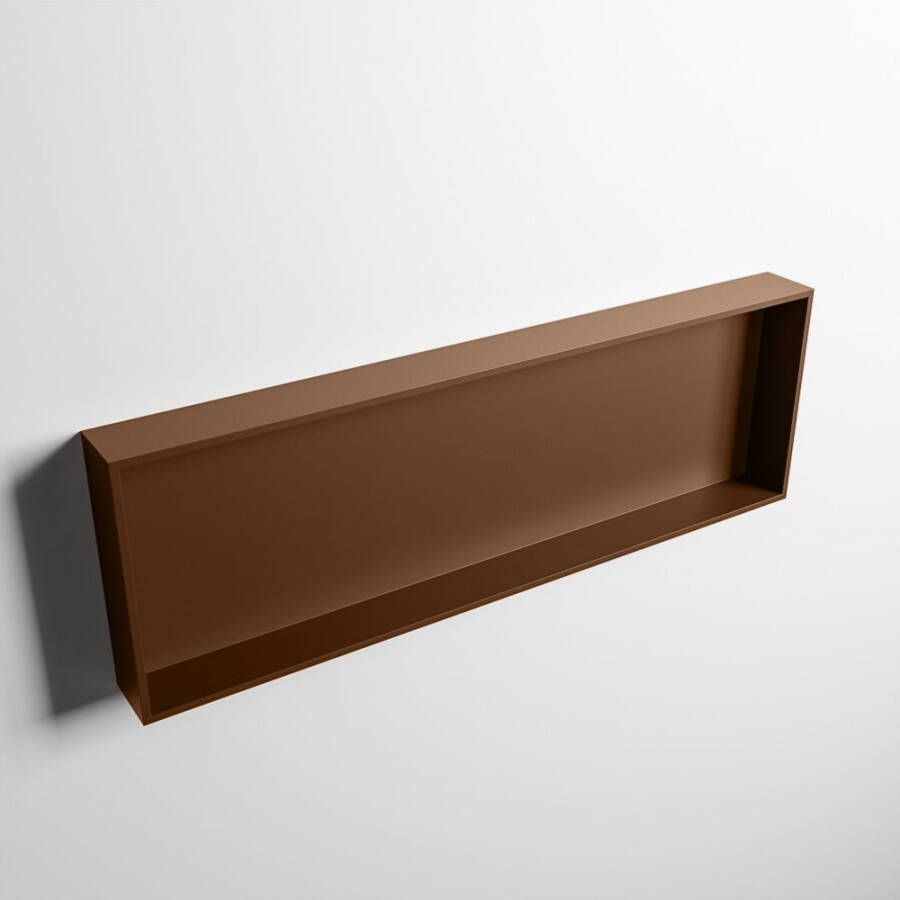 Mondiaz Easy nis 29.5x89.5x8cm voor Inbouw opbouw 1 open vak Solid surface Rust Rust M80023Rust Rust