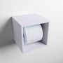 Mondiaz Easy Toiletrolhouder CUBE 160 solid surface 16x16cm kleur Cale. Geschikt voor op en inbouw. - Thumbnail 1