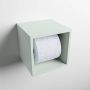 Mondiaz Easy Toiletrolhouder CUBE 160 solid surface 16x16cm kleur Greey. Geschikt voor op en inbouw. - Thumbnail 1