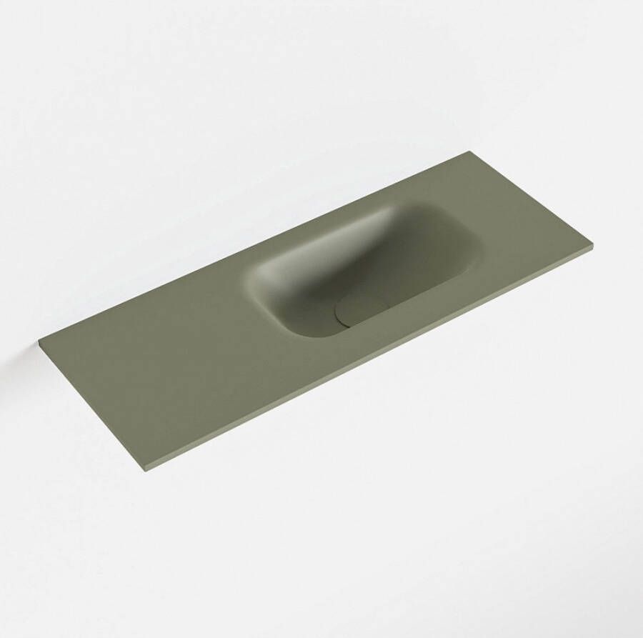 Mondiaz EDEN Army solid surface inleg wastafel voor toiletmeubel 60cm. Positie wasbak rechts