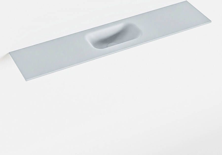 Mondiaz EDEN Clay solid surface inleg wastafel voor toiletmeubel 100cm. Positie wasbak midden