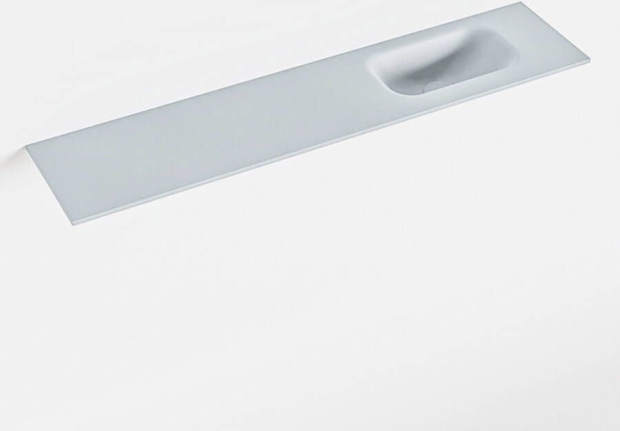 Mondiaz EDEN Clay solid surface inleg wastafel voor toiletmeubel 100cm. Positie wasbak rechts